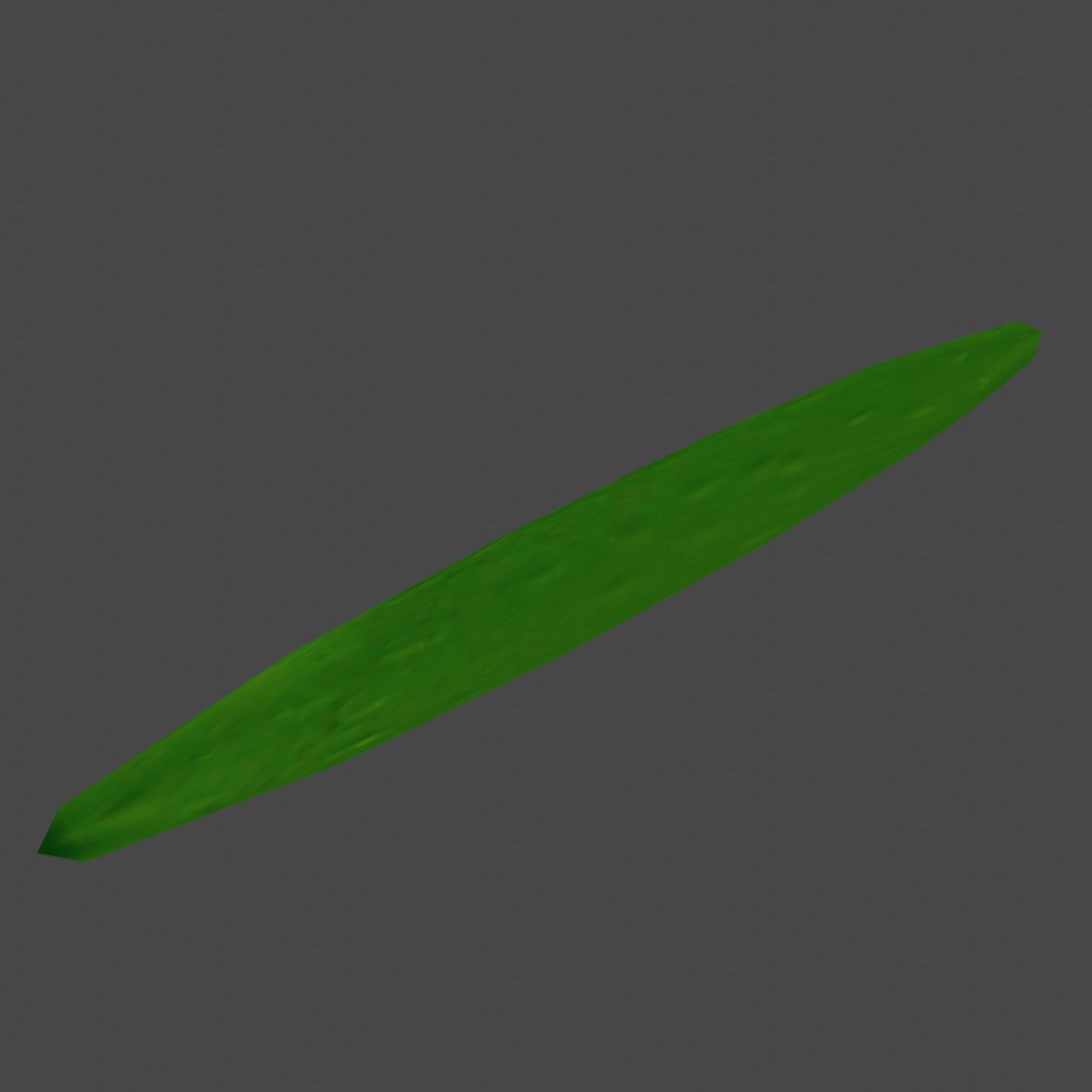 【無料】 3D きゅうり 胡瓜 アクセサリー ローポリ