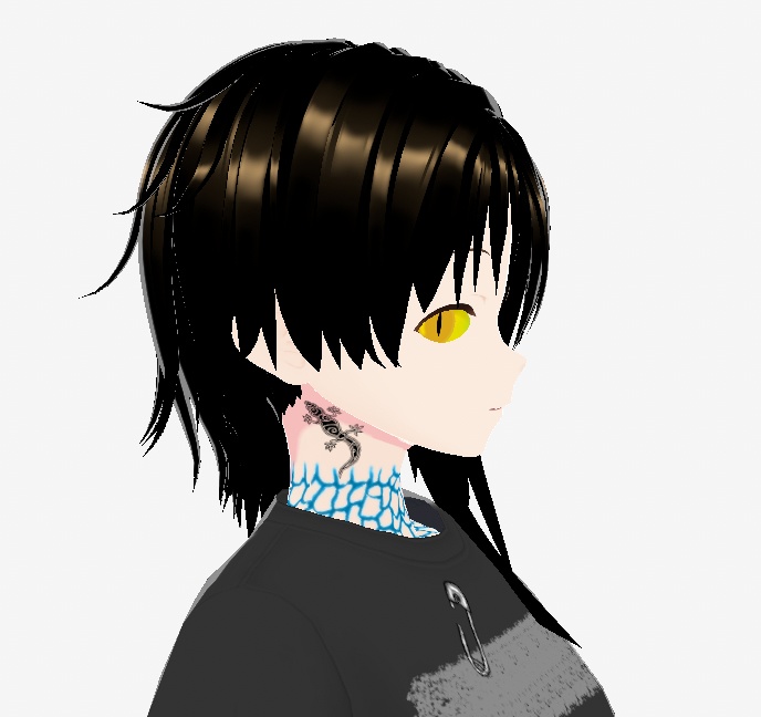 透過 テクスチャ VRoidStudio 肌 入れ墨 タトゥー ヤモリ PNG