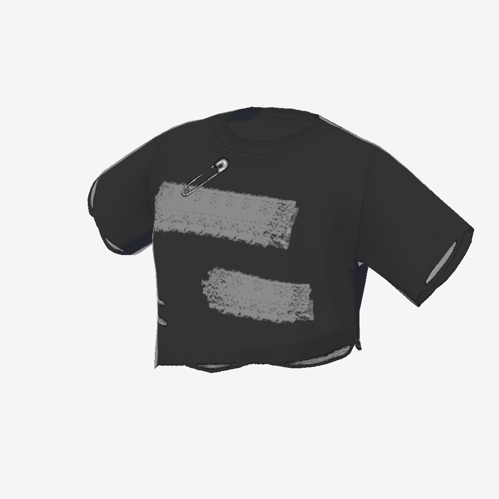 VRoidStudio ダメージ Tシャツ vroidcustomitem xwear