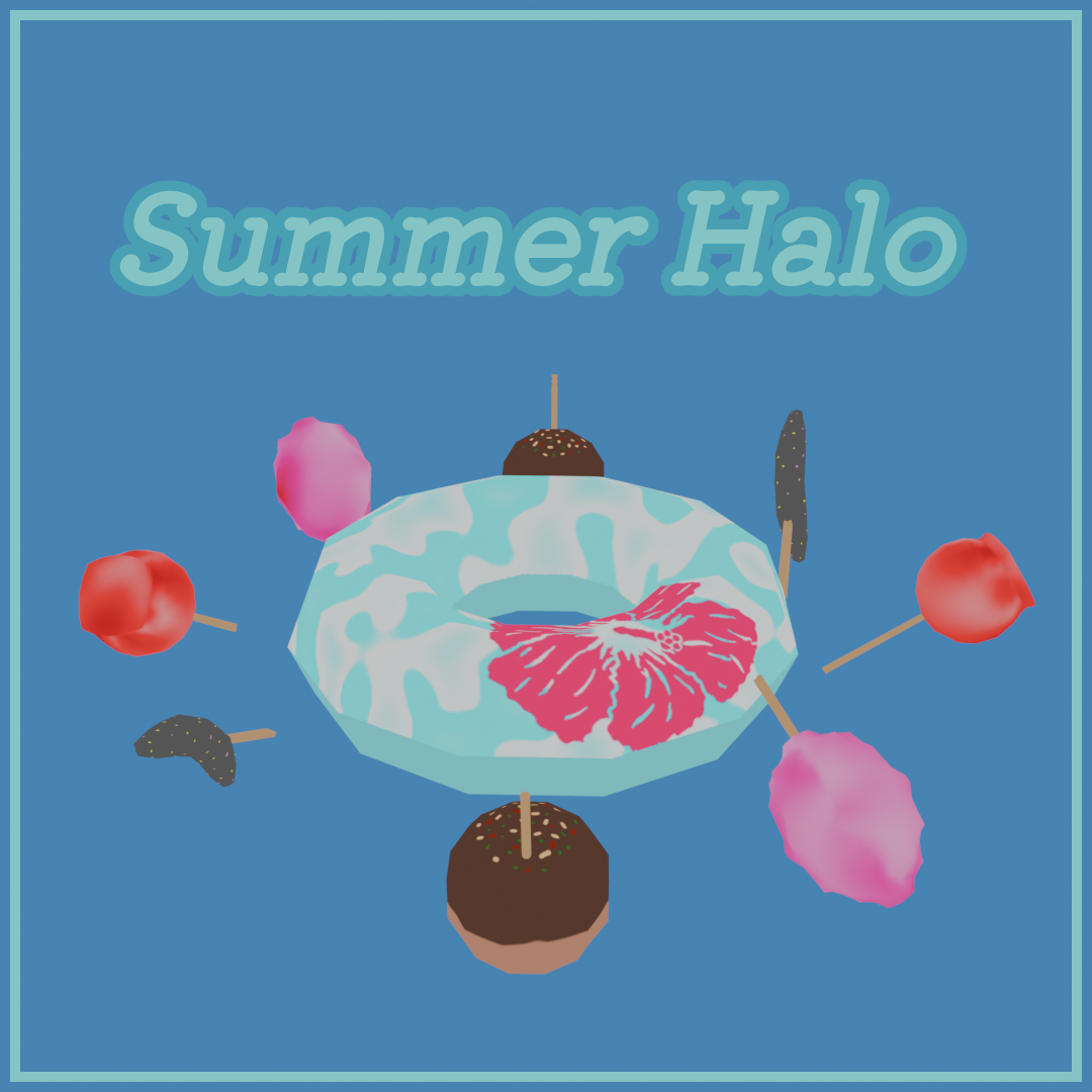 3D　夏のヘイロー　アクセサリー　アニメーション付き