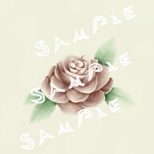 透過 テクスチャ VRoidStudio 肌 入れ墨 タトゥー 薔薇 三色 PNG