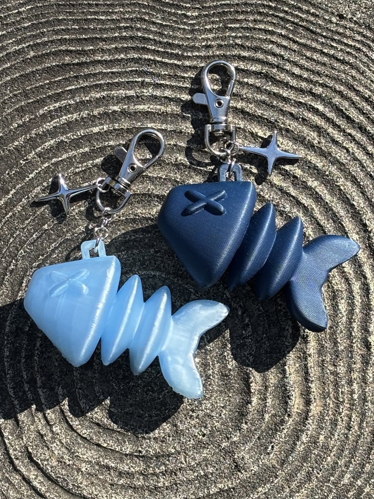魚の骨キーホルダー