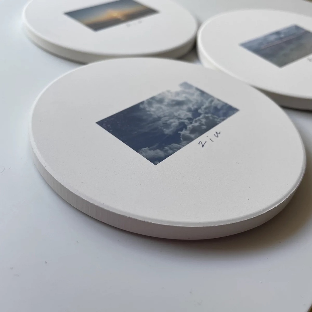 【白雲石コースター】空・海・夕日