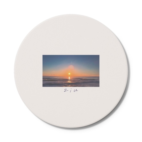 【白雲石コースター】空・海・夕日