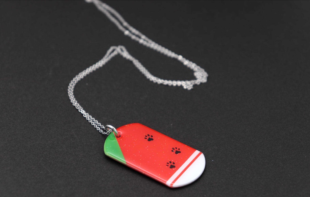 東方デザインタグプレート【橙】