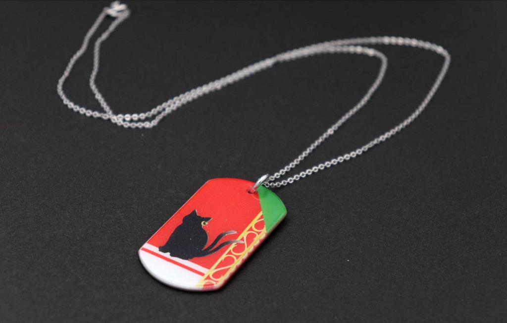 東方デザインタグプレート【橙】