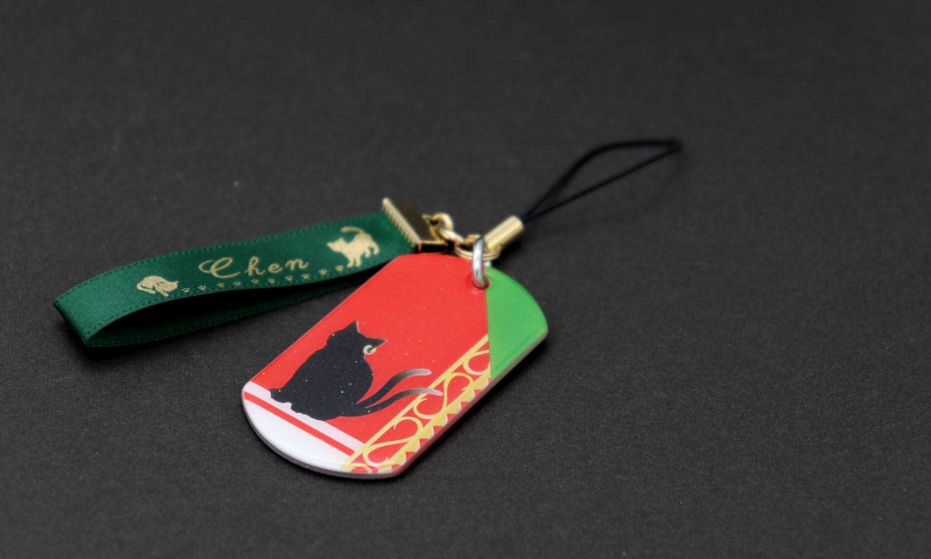 東方デザインタグプレート【橙】