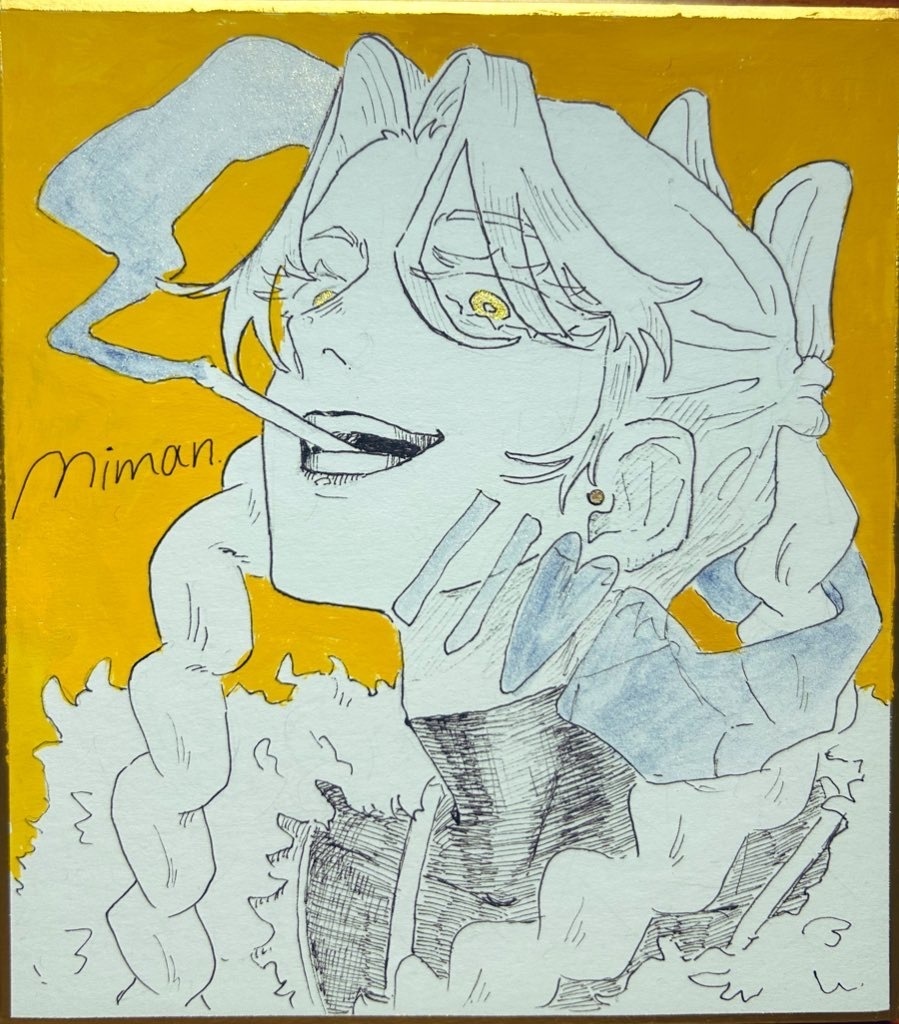 色紙原画 {smoking}