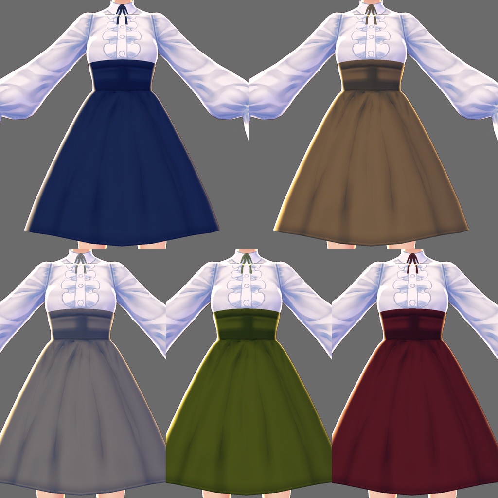 【無料版あり】ワンピース(Elegance)【VRoid用テクスチャ】