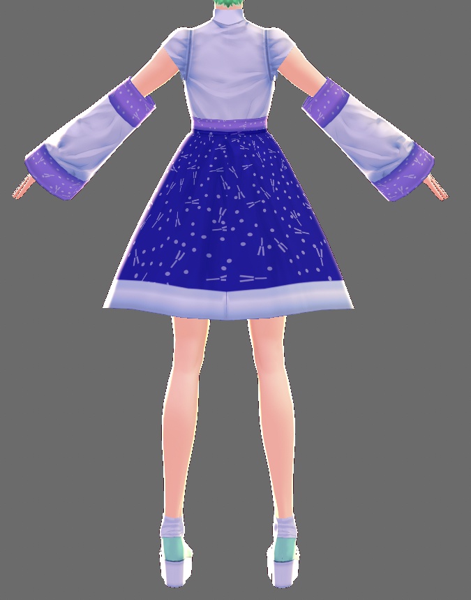 衣装テクスチャ(東方:東風谷早苗)【VRoid用テクスチャ 衣装テクスチャ(東方:東風谷早苗)【VRoid用テクスチャ