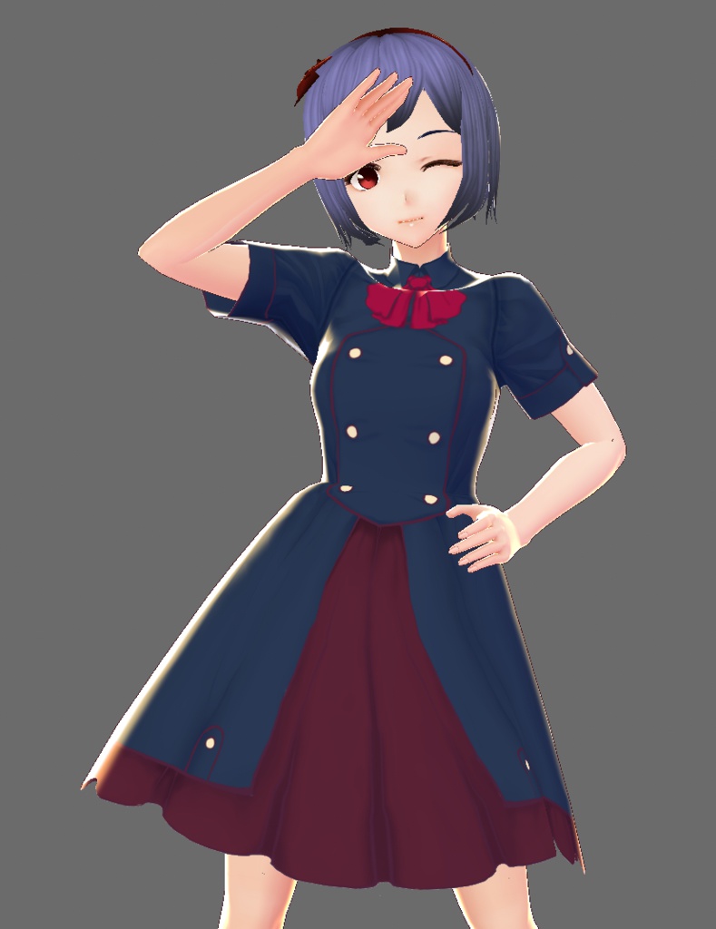 【無料版あり】軍服ワンピース【VRoid用テクスチャ】