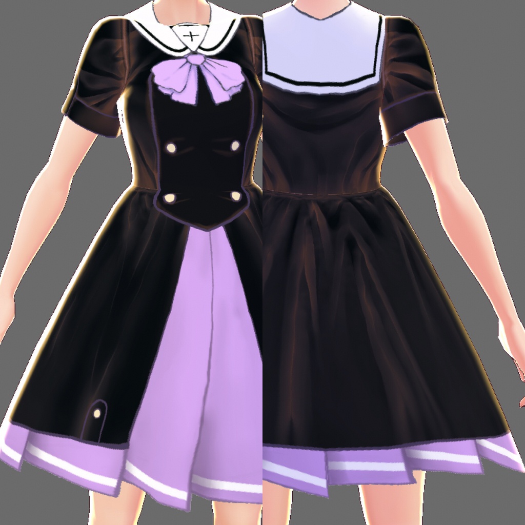 セーラーワンピース【VRoid用テクスチャ】
