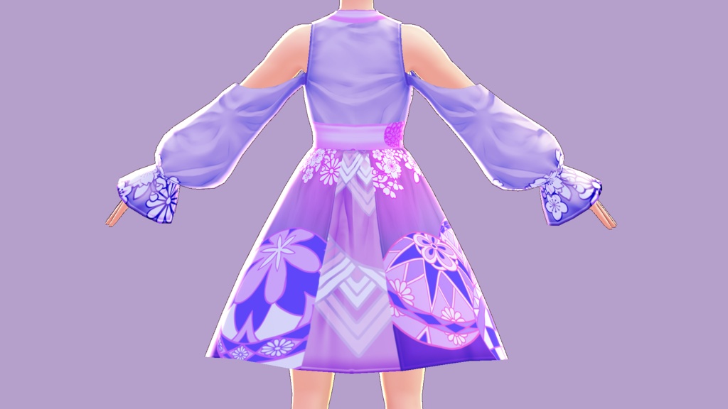 ワンピース_花柄遊戯【VRoid用テクスチャ】