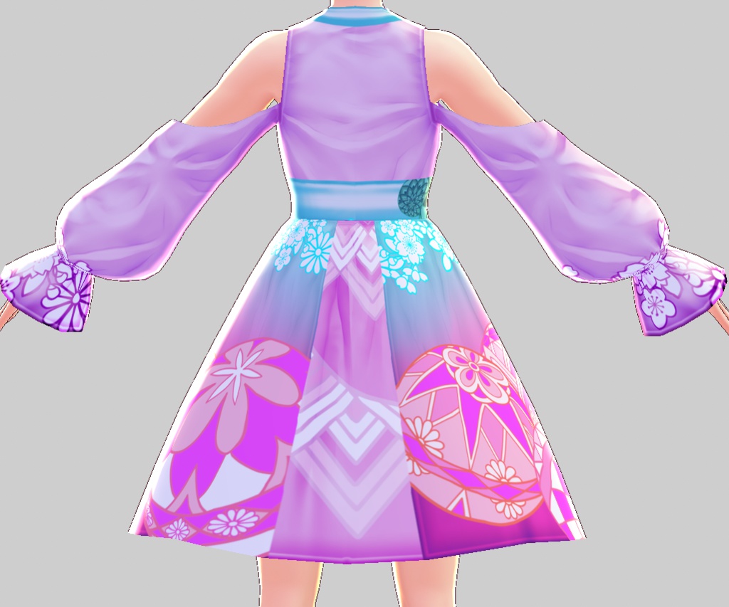 ワンピース_花柄遊戯【VRoid用テクスチャ】