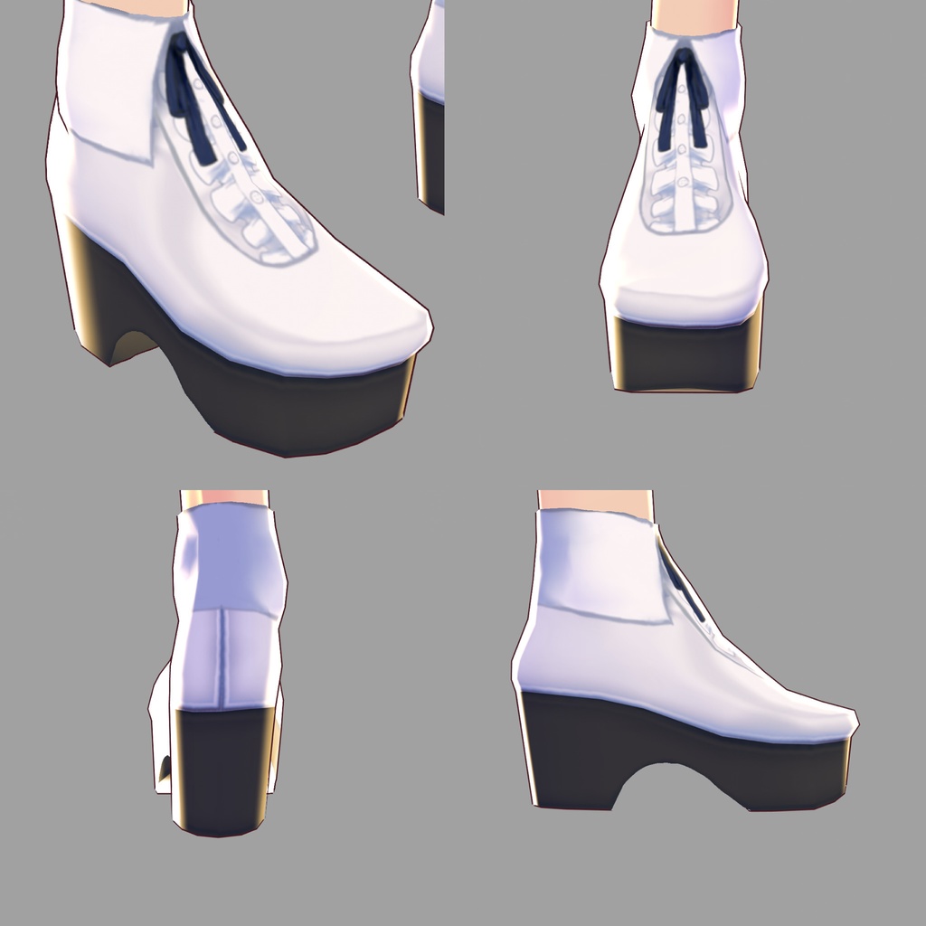 【無料版あり】ショートブーツ_Elegance【VRoid用テクスチャ】