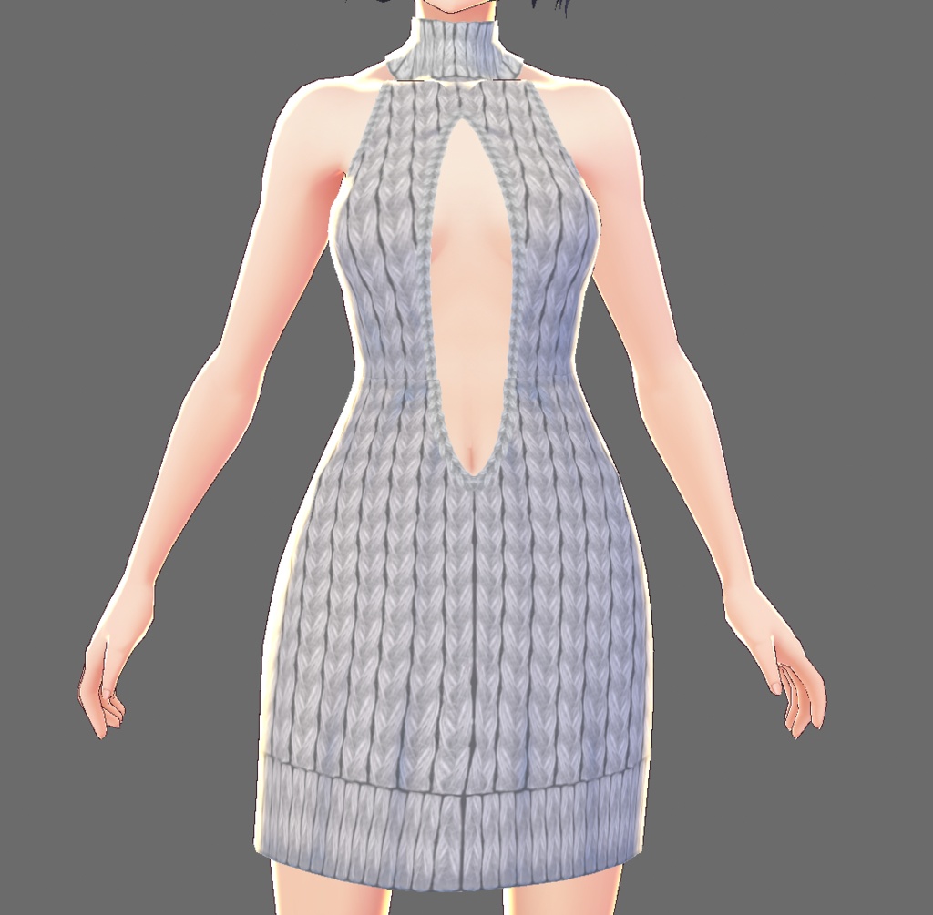 【無償版あり】背中だしセーター【VRoid用テクスチャ】