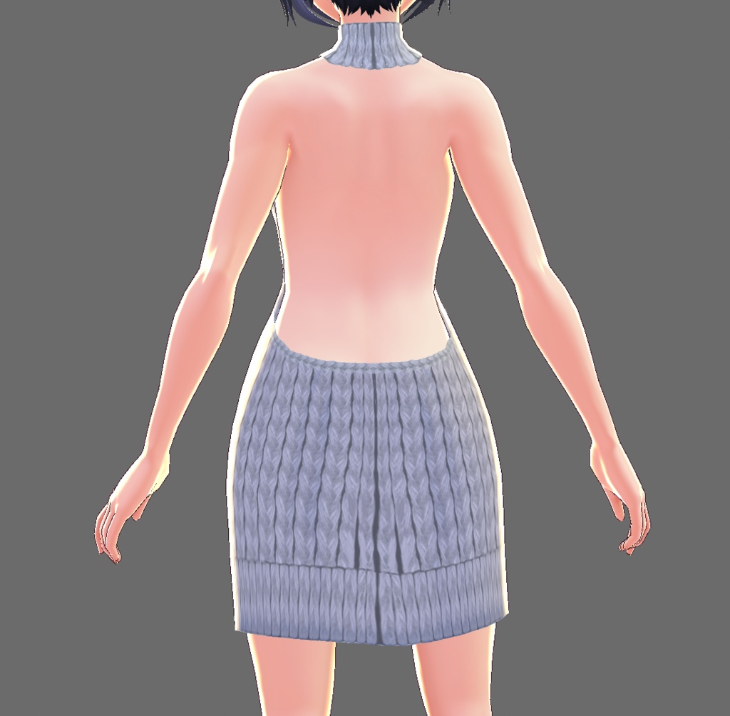 【無償版あり】背中だしセーター【VRoid用テクスチャ】