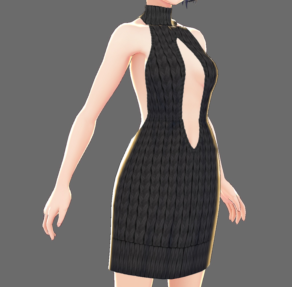 【無償版あり】背中だしセーター【VRoid用テクスチャ】