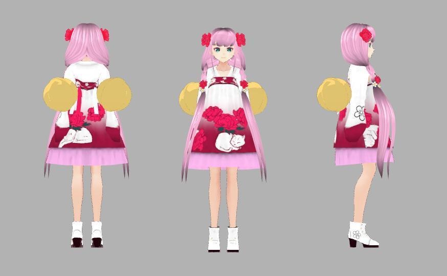[3Dモデル]猫牡丹(ねこぼたん) - QuantumDot - 2/6