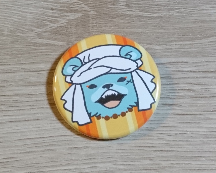 山伏国広熊注意缶バッジ