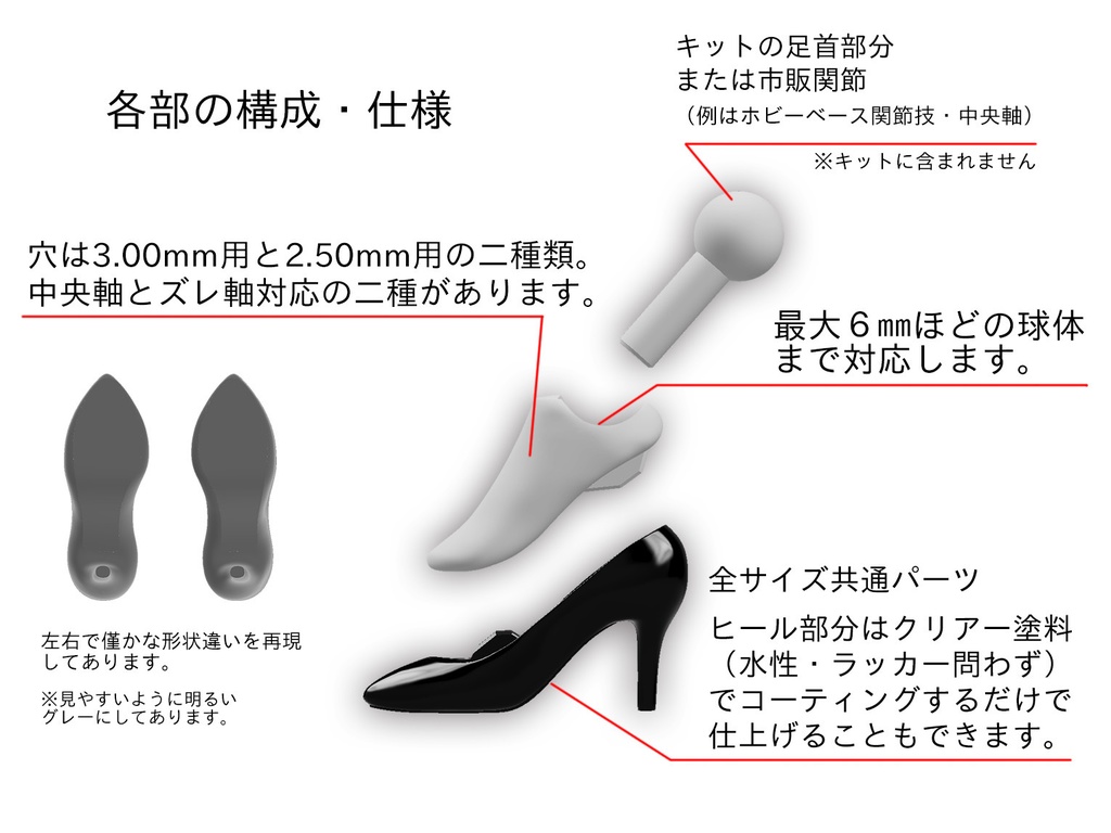 汎用パーツ・汎用ハイヒール