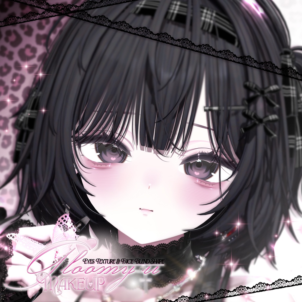 【しなの, Shinano】 Gloomy II Makeup & Eyes Texture + Face Blend Shape