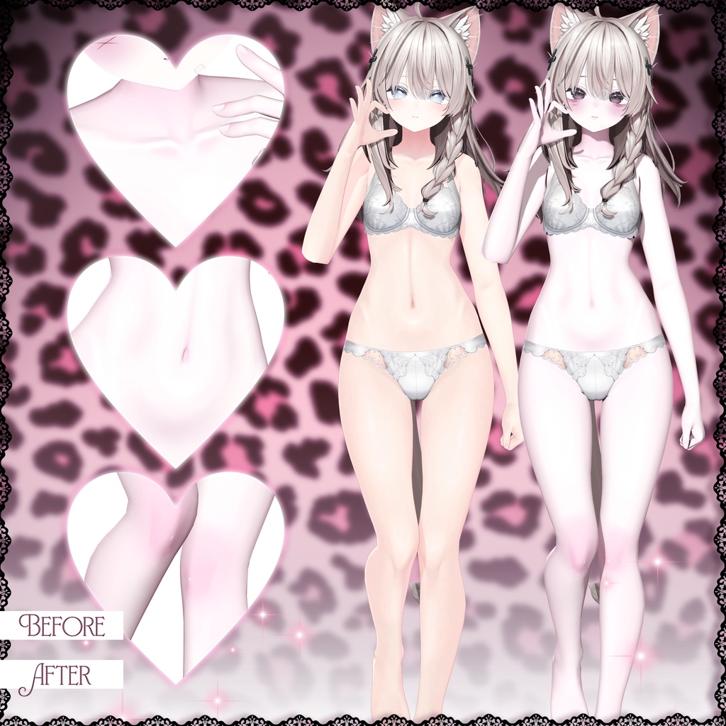 【しなの, Shinano】 Gloomy II Makeup & Eyes Texture + Face Blend Shape