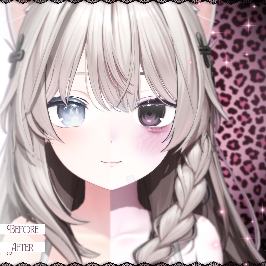 【しなの, Shinano】 Gloomy II Makeup & Eyes Texture + Face Blend Shape