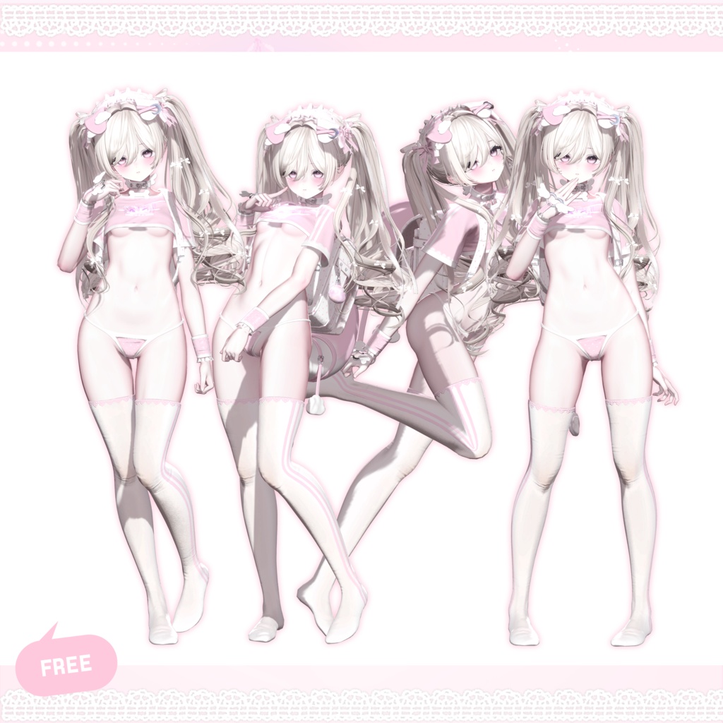 【無料あり/FREE】 ❤︎Cherry Berry Pose Pack 3❤︎ 10K Thanks + 撮影セット