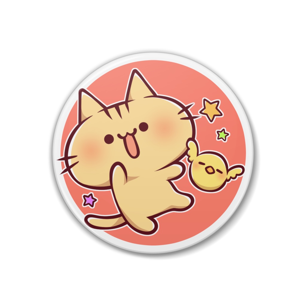 みぼねこ&あいぼー缶バッジ【みぼねこクッキー販売記念】
