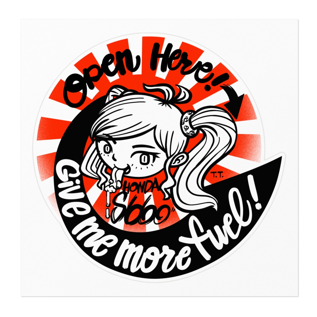 T.T.フューエルリッドステッカ HONDA S660専用タイプ。(ホワイトタイプ)