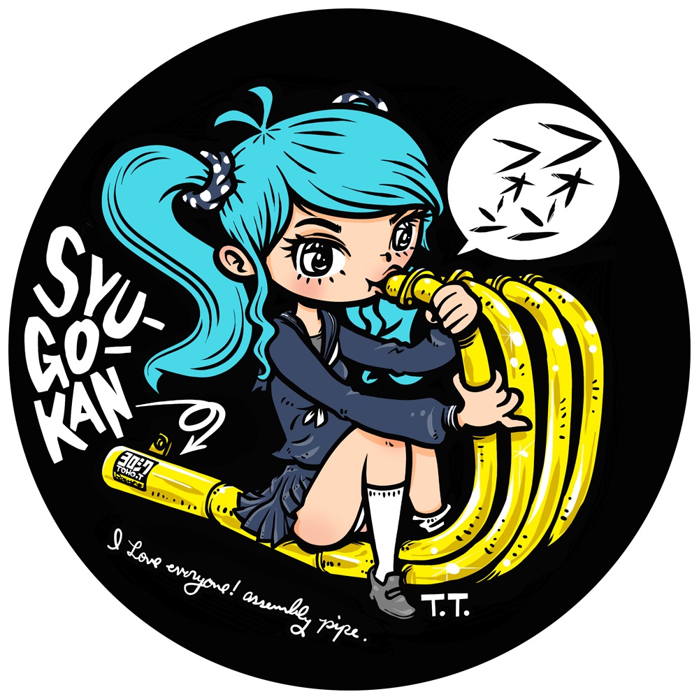 T.T.集合管ステッカ。(ホワイトタイプ)