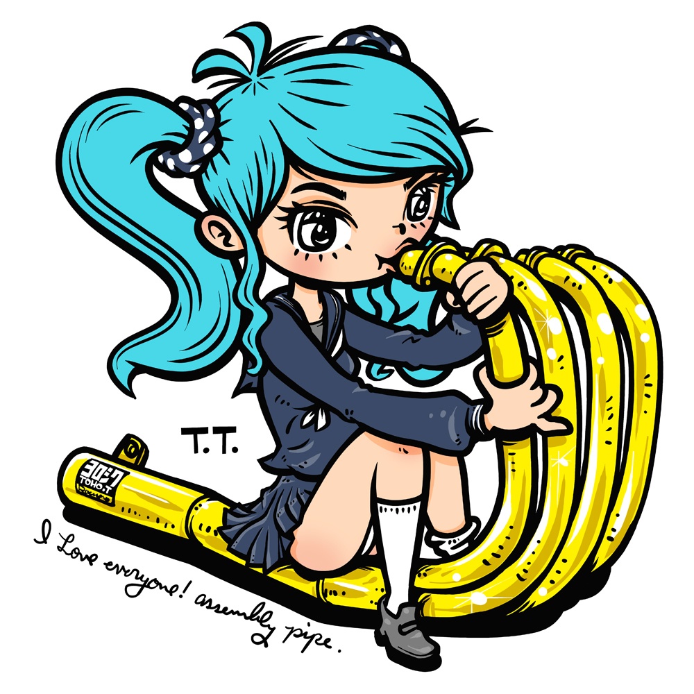 ステッカ。(I love everyone! "Assembly pipe".) みんな大好き集合管!