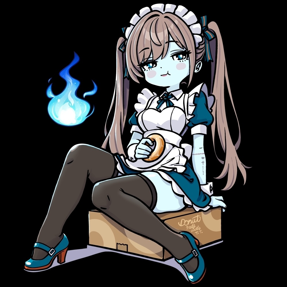 アニメキャラっぽいTシャツ-014(T-C)-zombie Ver.