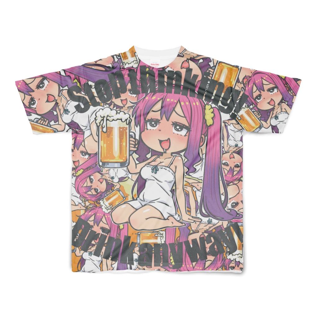 アニメキャラっぽいTシャツ-016 フルグラフィック。