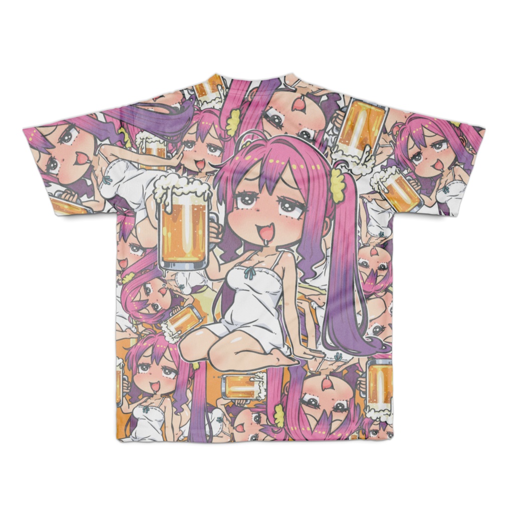 アニメキャラっぽいTシャツ-016 フルグラフィック。