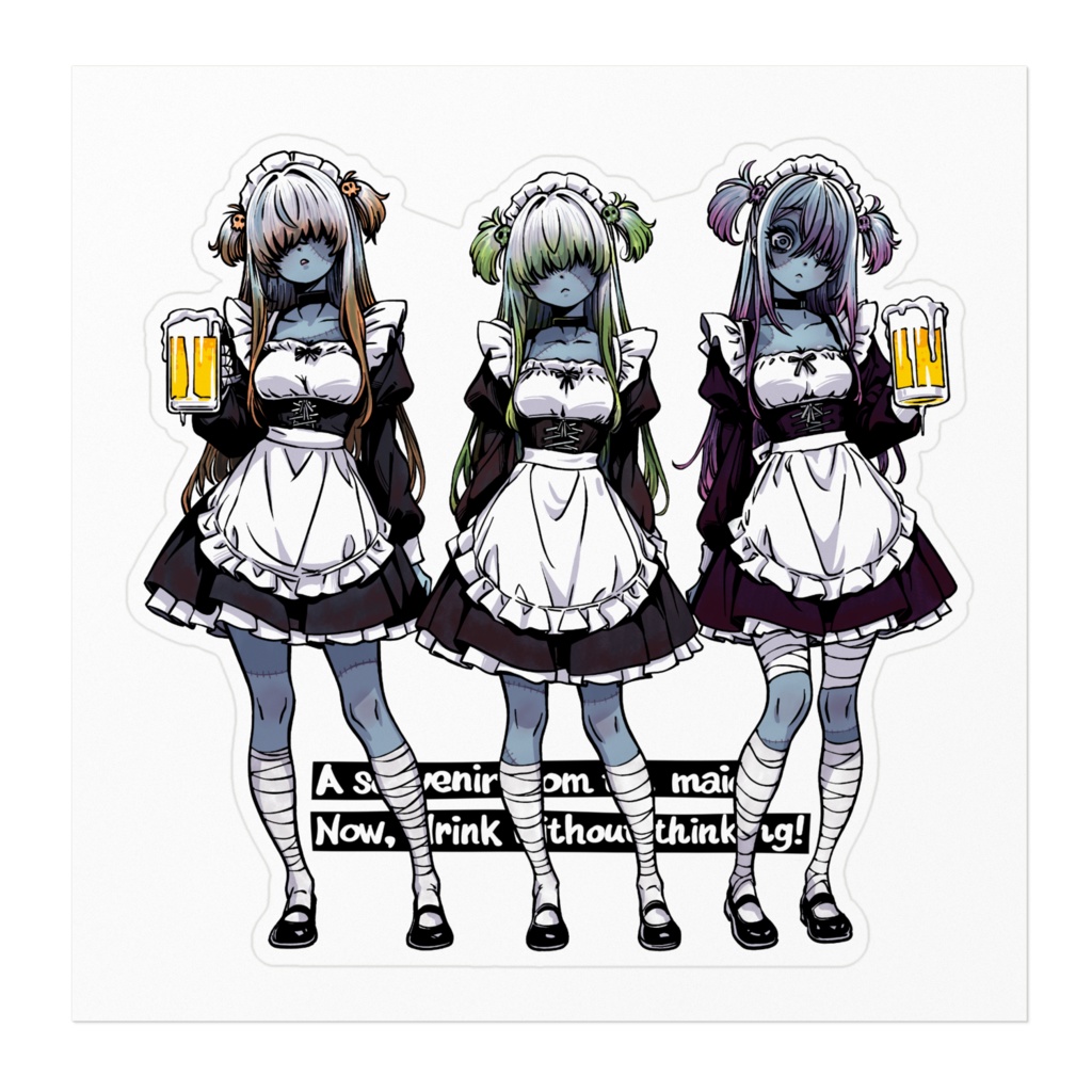 アニメキャラっぽいステッカー-031。