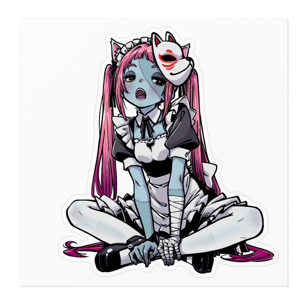 アニメキャラっぽいステッカー-033。