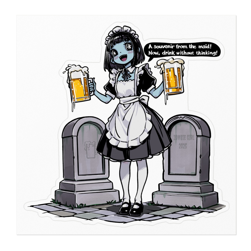 アニメキャラっぽいステッカー-024。