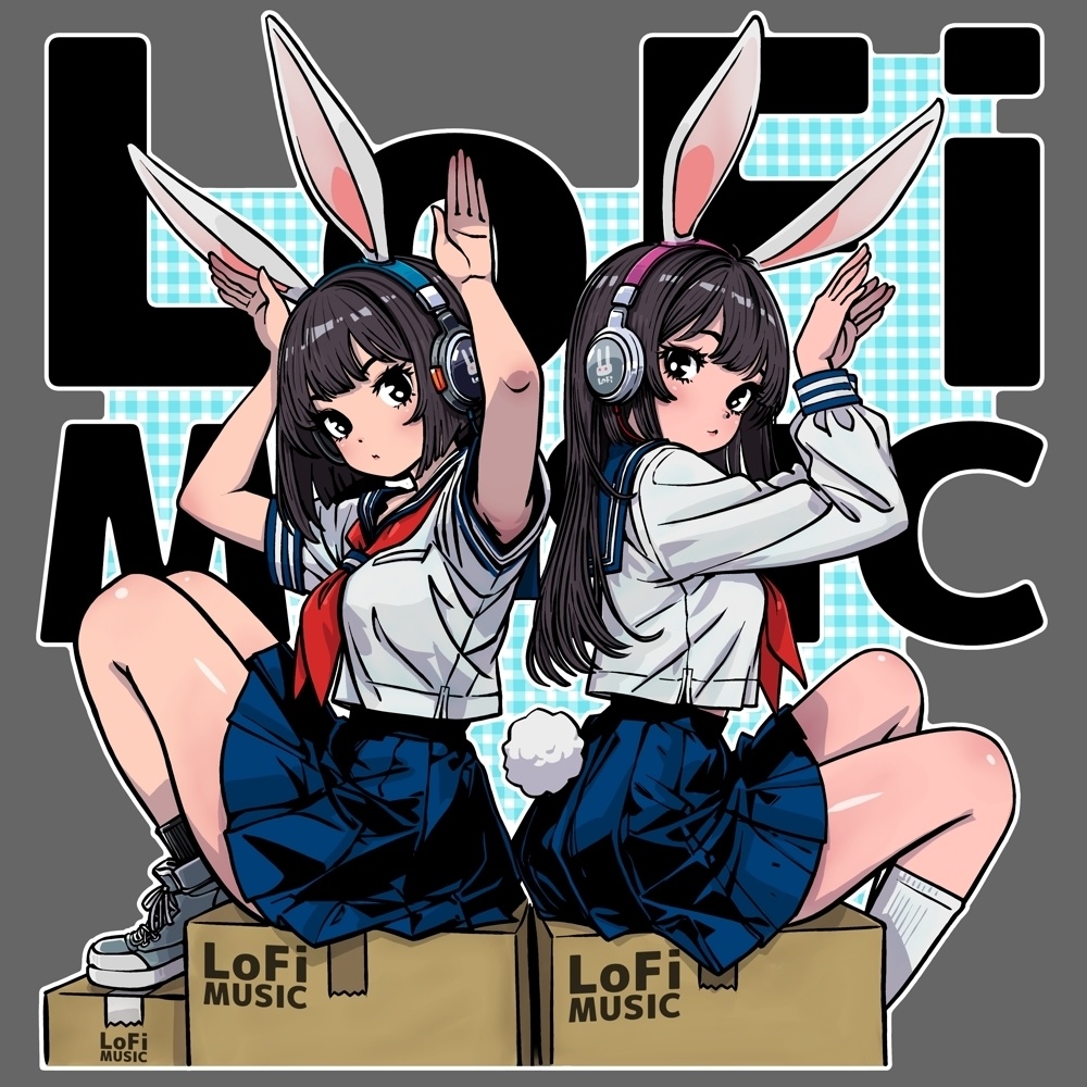 アニメキャラっぽいステッカー-036。