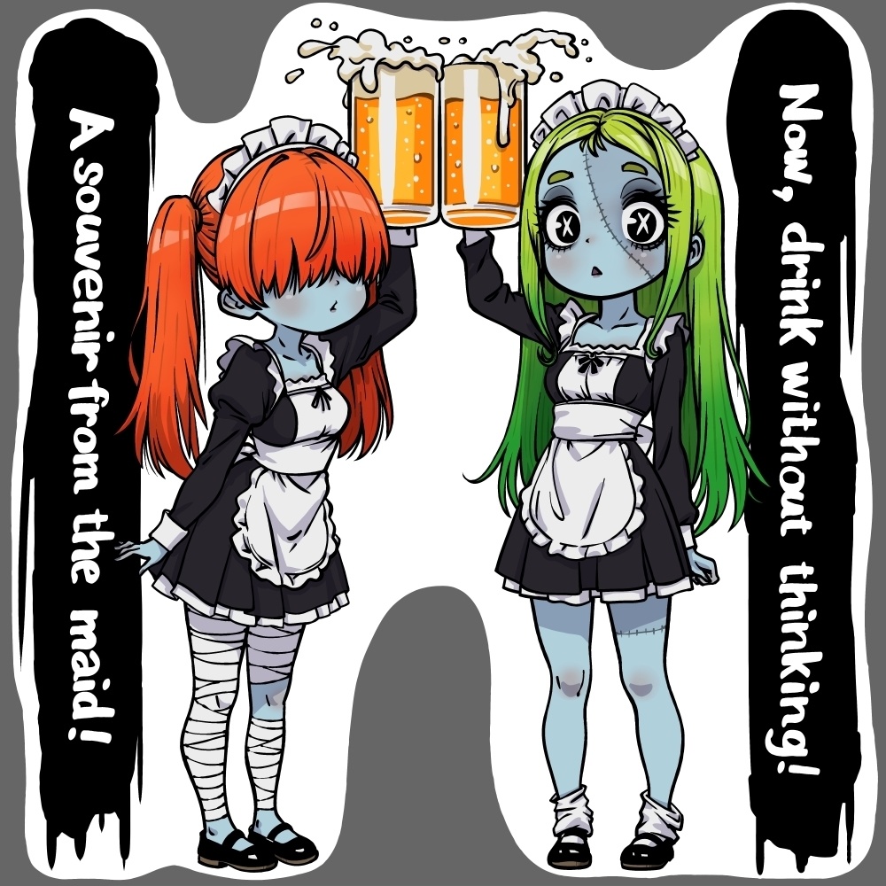 アニメキャラっぽいステッカー-037。