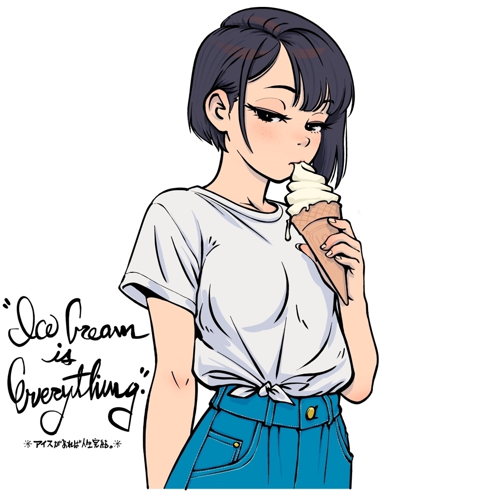 アニメキャラっぽいTシャツ-040-Type-B。