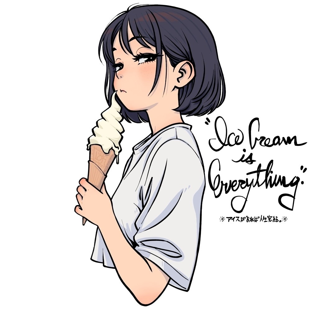 アニメキャラっぽいTシャツ-040-Type-C。