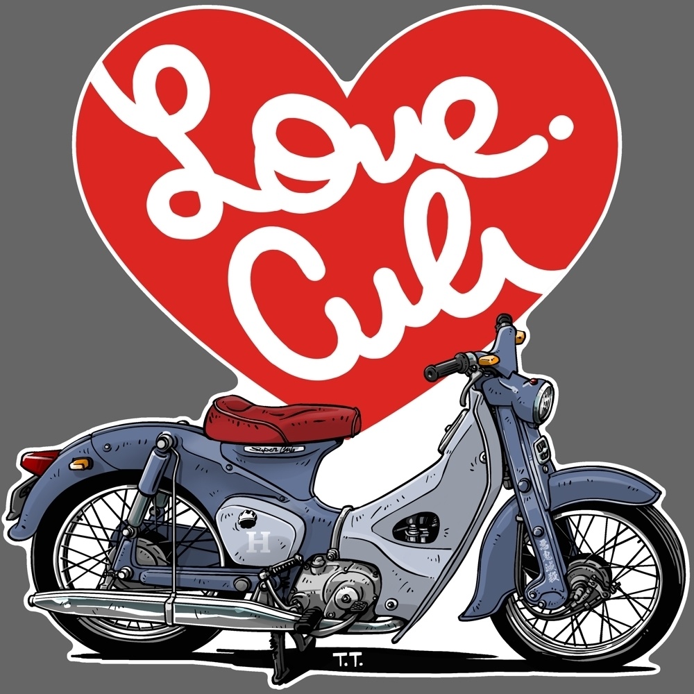 ステッカー・シール Love Cub みんな大好き!スーパーカブ。