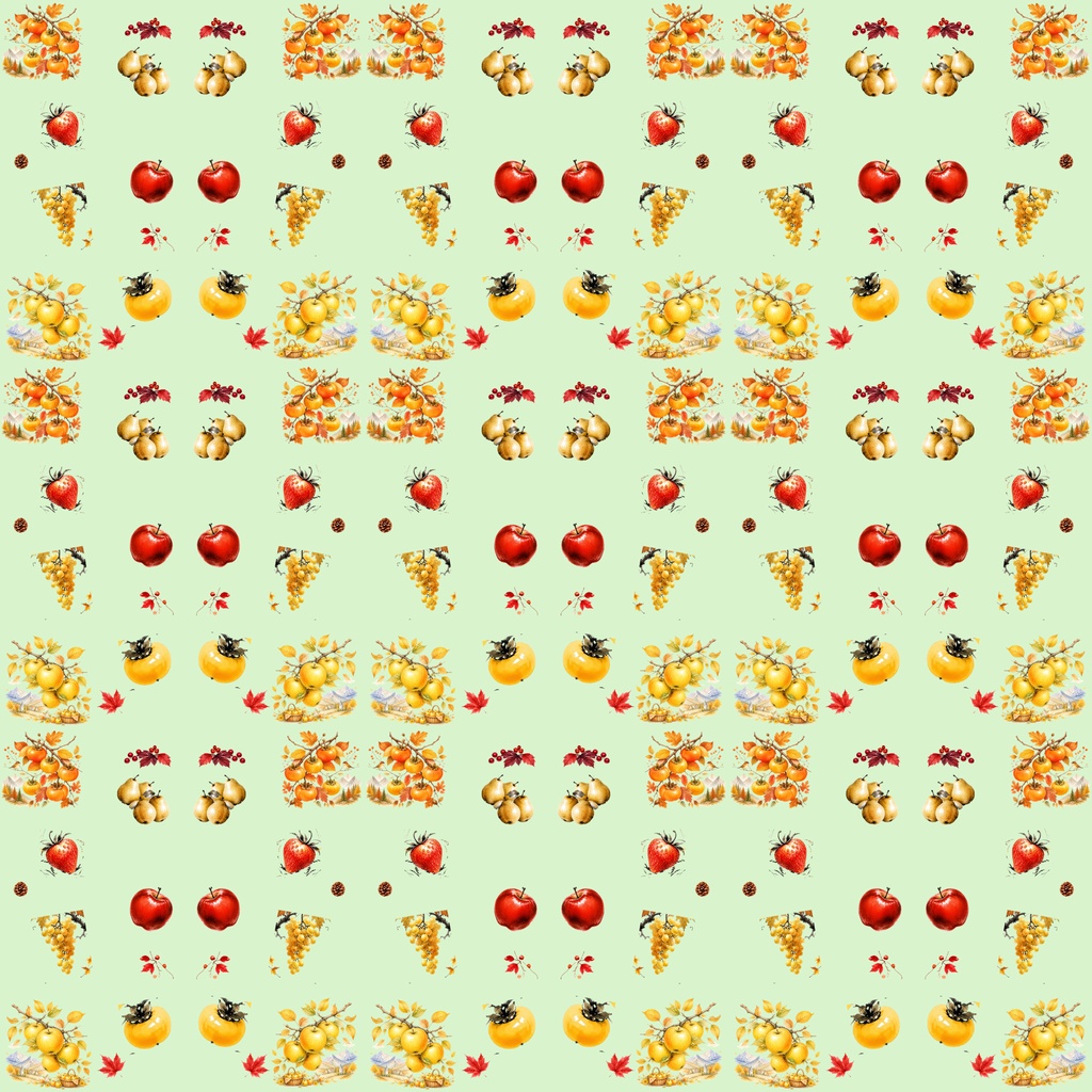 【デジタルペーパー】秋の味覚_美味しい果物 10枚セット|商用利用可・高解像度PNG