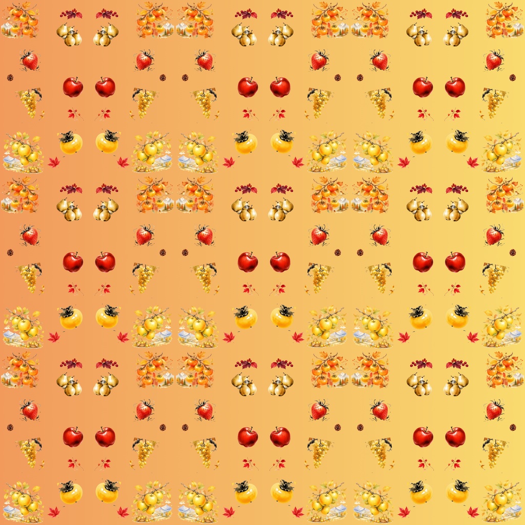 【デジタルペーパー】秋の味覚_美味しい果物 10枚セット|商用利用可・高解像度PNG