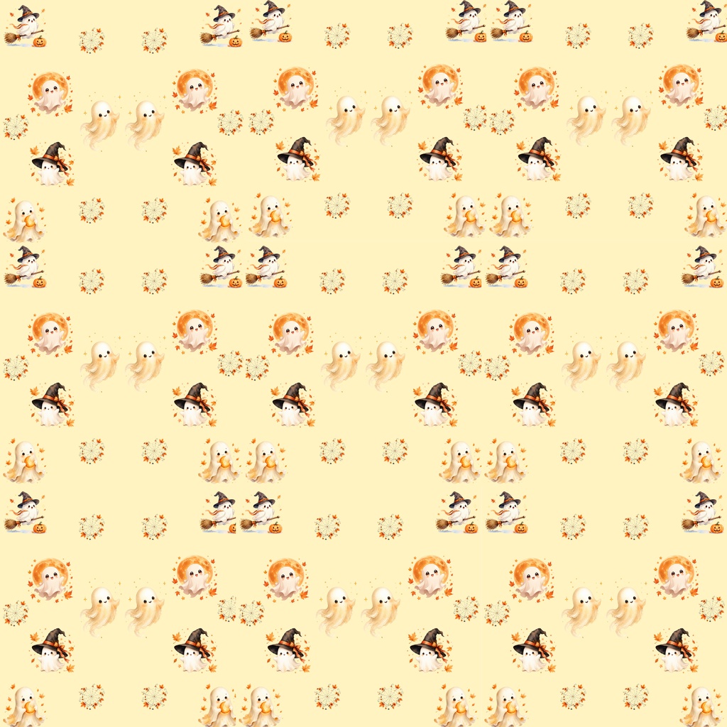 【デジタルペーパー】秋の素材_わいいハロウィン素材 10枚セット|商用利用可・高解像度PNG