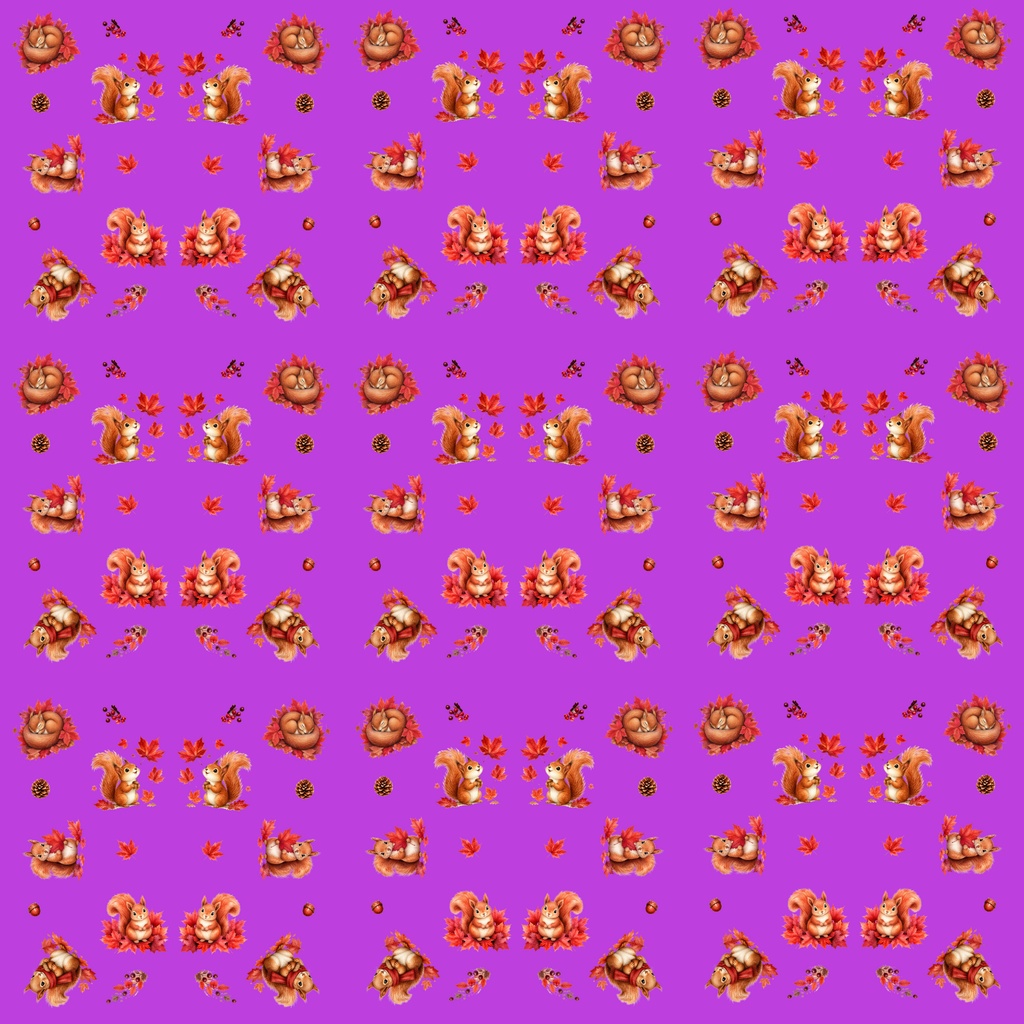 【デジタルペーパー】秋の素材_かわいい秋とリス 10枚セット|商用利用可・高解像度PNG