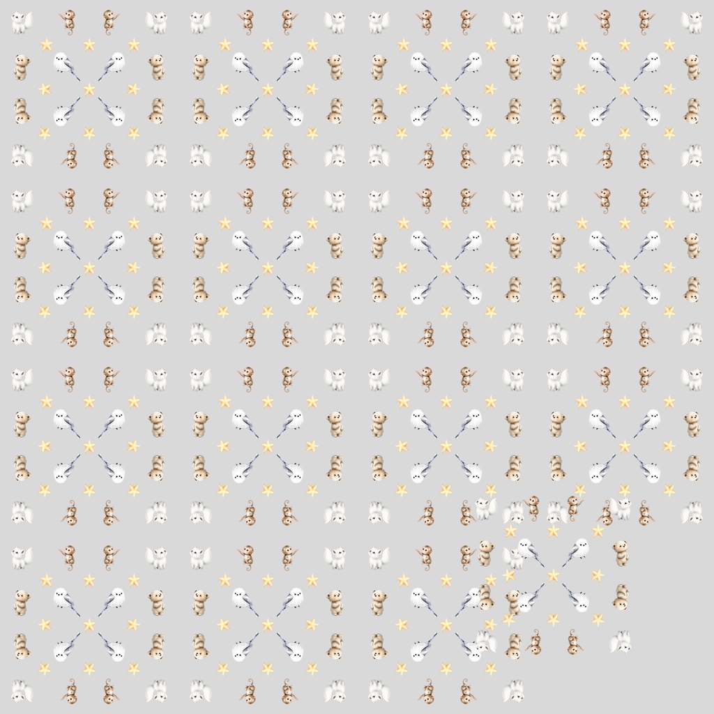 【デジタルペーパー】クリスマス_かわいい動物_ドット柄 15枚セット|商用利用可・高解像度PNG