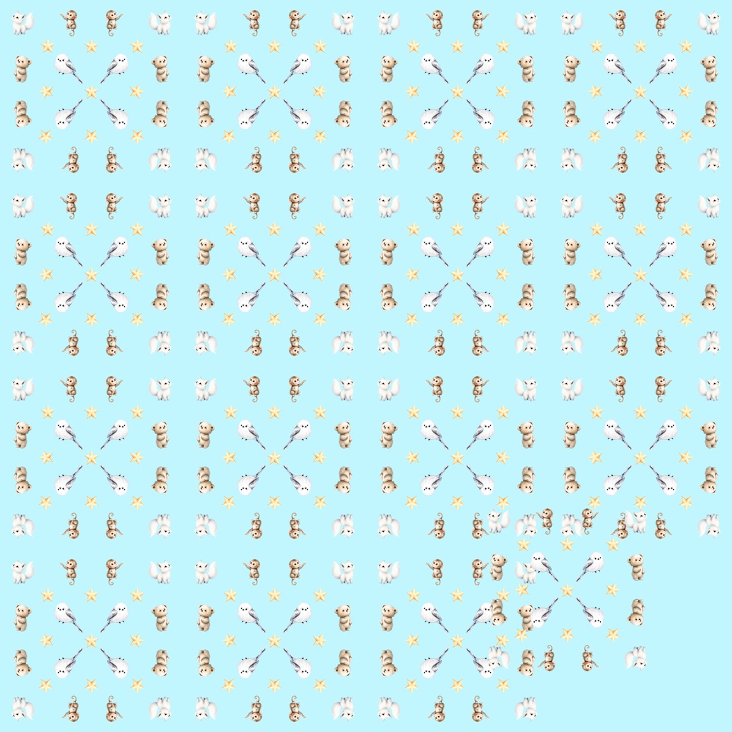 【デジタルペーパー】クリスマス_かわいい動物_ドット柄 15枚セット|商用利用可・高解像度PNG